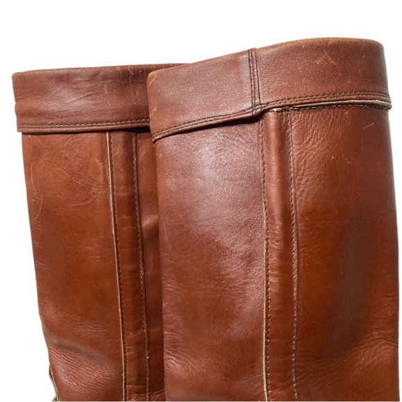 Equestrian Riding boots with spurs brown genuine leather size 10 - Picture 3 of 13